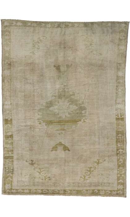 8 x 11 Muted Vintage Neutral Oushak Rug 52472