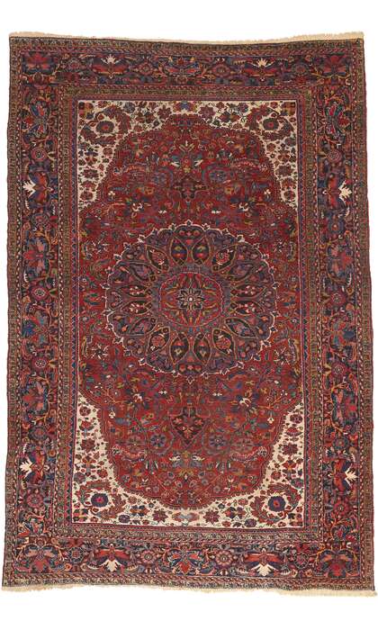 8 x 12 Antique Persian Heriz Rug 78641