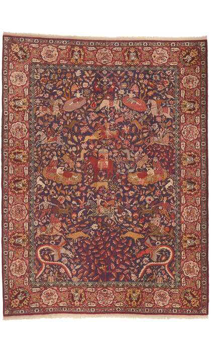 9 x 11 Antique Indian Agra Rug 74662