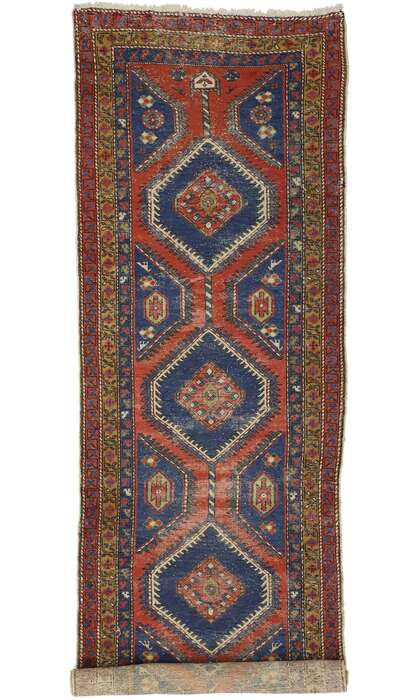 4 x 14 Antique Worn Persian Azerbaijan Rug 75644