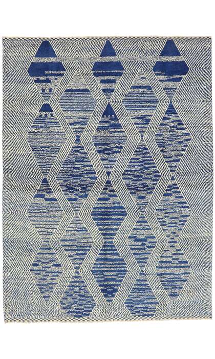 10 x 14 Large Blue Moroccan Area Rug 80586