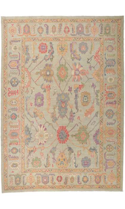 10 x 15 Colorful Oushak Rug 80956