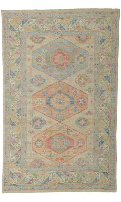 6 x 9 Colorful Oushak Rug 80888