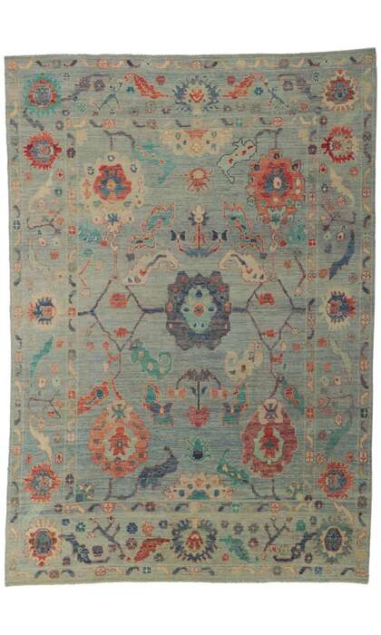 6 x 9 Colorfful Oushak Rug 80889