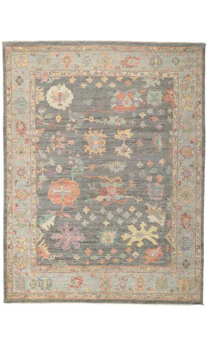 8 x 10 Colorful Oushak Rug 80970