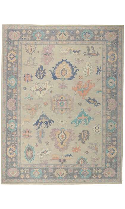 9 x 12 Colorful Oushak Rug 80943