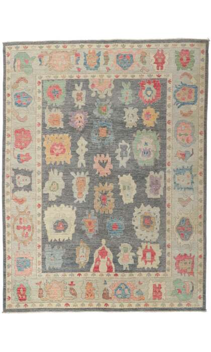 9 x 12 Colorful Oushak Rug 80957