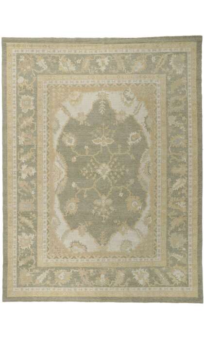 9 x 12 Earth-Tone Oushak Rug 80973