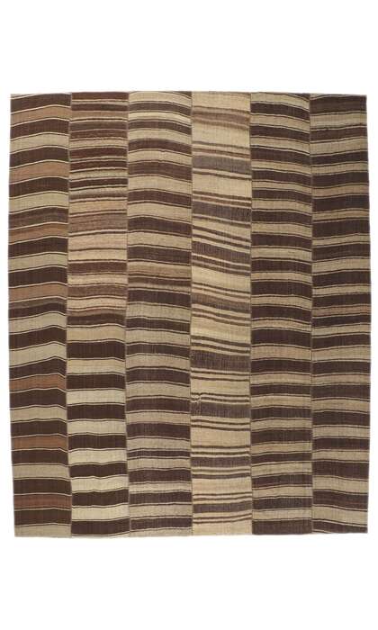 12 x 15 Earth-Tone Kilim Rug 60636