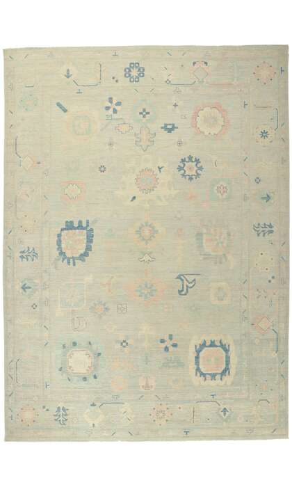 10 x 14 Muted Oushak Rug 80925