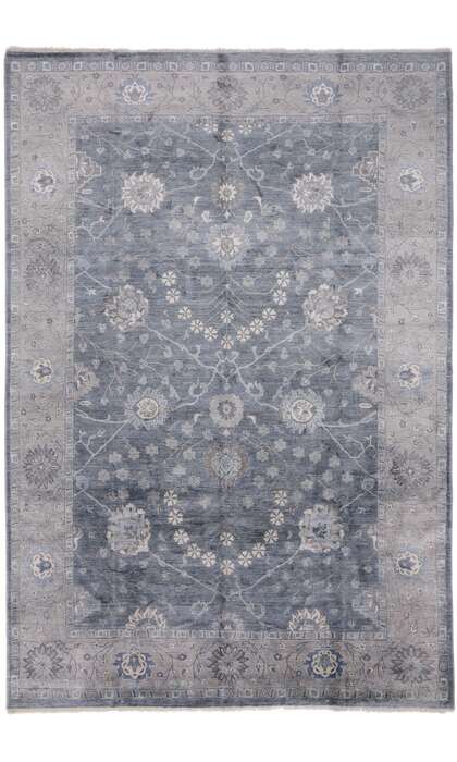 8 x 12 Modern Wool and Silk Rug 30020