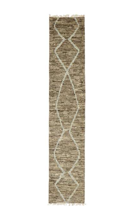 3 x 13 Earth-Tone Moroccan Rug 80617