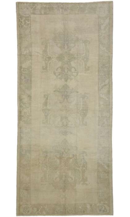 5 x 11 Vintage Muted Oushak Rug 52480