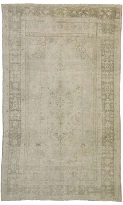 6 x 10 Vintage Muted Oushak Rug 52462