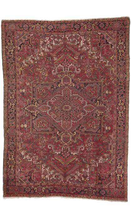 8 x 12 Vintage Persian Heriz Rug 76588