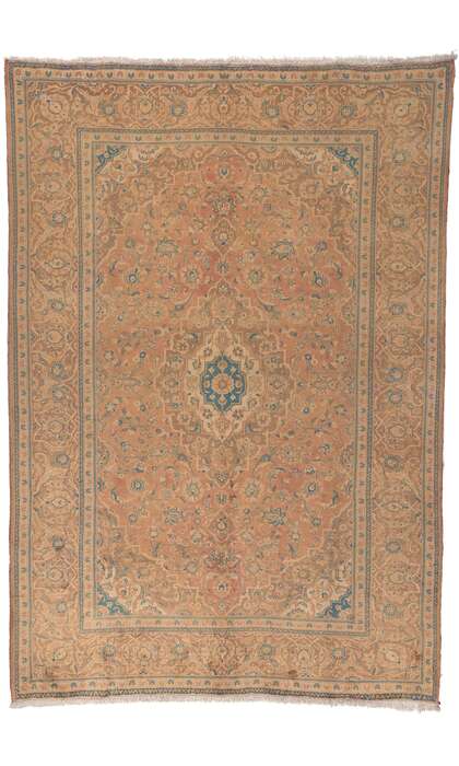 8 x 11 Vintage Persian Yazd Rug 76457