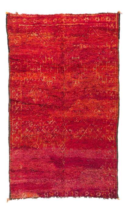 6 x 10 Vintage Red Moroccan Rug 21235