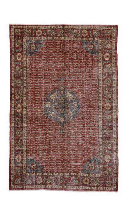 7 x 10 Vintage Turkish Sivas Rug 51538