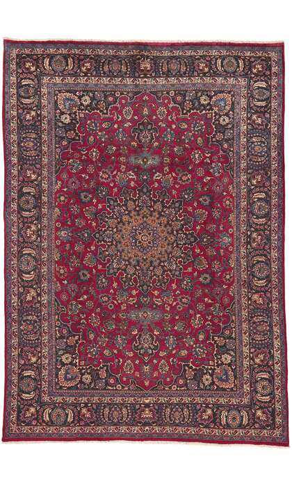 8 x 12 Vintage Persian Mashhad Rug 75540