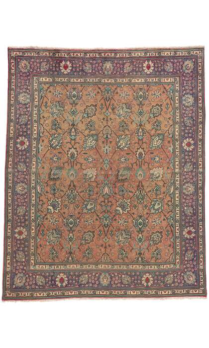 8 x 10 Vintage Persian Tabriz Rug 75505