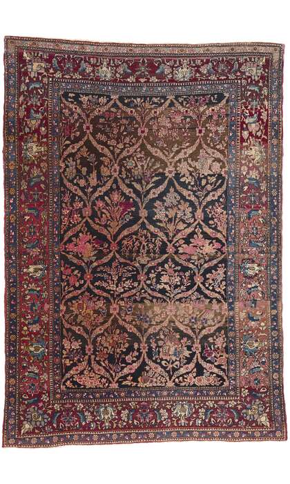 5 x 7 Antique Persian Isfahan Rug 78642