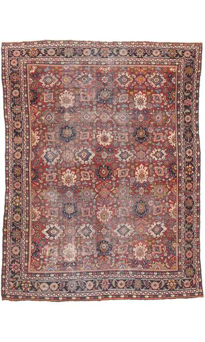 9 x 12 Antique-Worn Persian Mahal Rug 78660