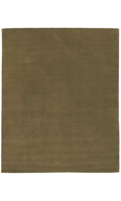 8 x 10 Solid Olive Green Modern Rug 30997