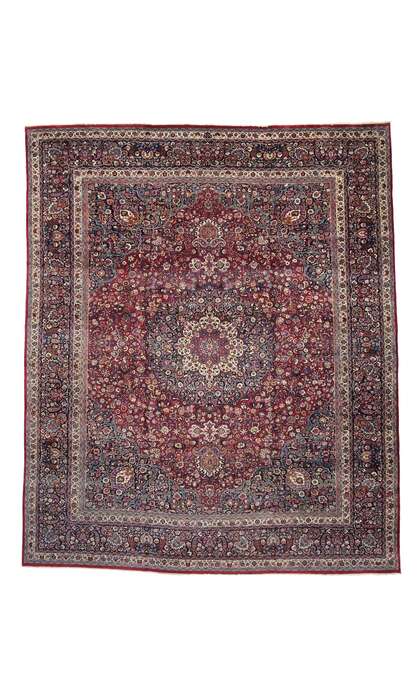 16 x 19 Antique Persian Mashhad Rug 74986