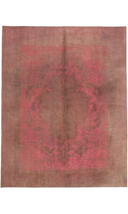 10 x 12 Vintage Hot Pink Overdyed Rug 60723