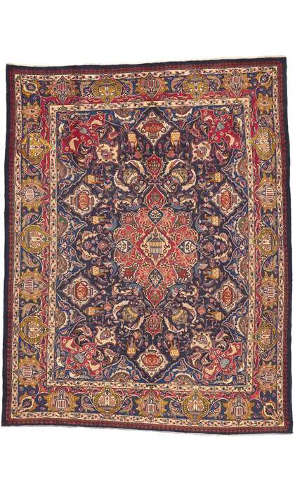 10 x 12 Vintage Persian Mashhad Rug 75520