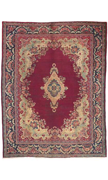 10 x 14 Vintage Persian Mahal Rug 73804