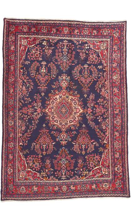 7 x 10 Vintage Persian Mehraban Rug 76024