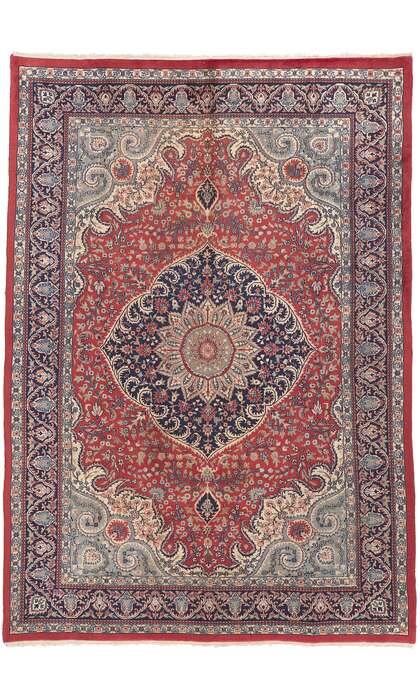 8 x 11 Vintage Indian Tabriz Rug 74404