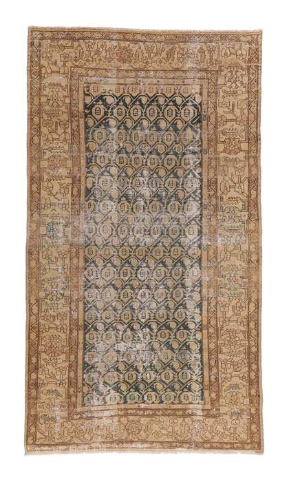 5 x 9 Antique-Worn Persian Malayer Rug 53738