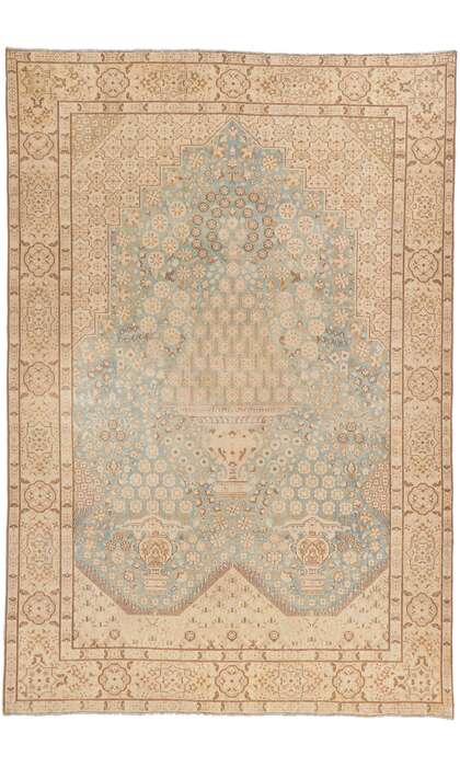 7 x 10 Antique Blue Persian Kerman Rug 53739