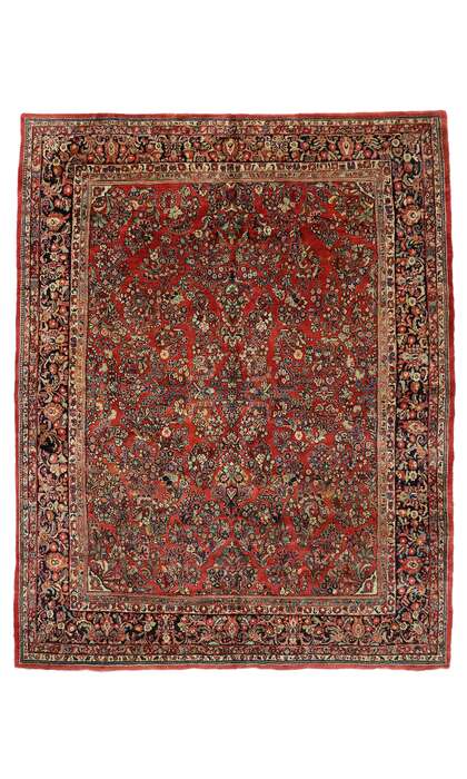 10 x 13 Antique Persian Sarouk Rug 76865