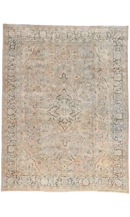 9 x 12 Antique-Worn Persian Mahal Rug 61268