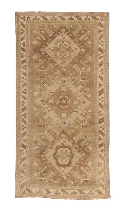 6 x 11 Vintage Brown Turkish Kars Rug 53715