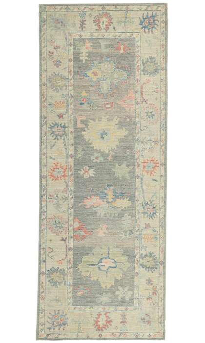 3 x 8 Colorful Oushak Runner 80857