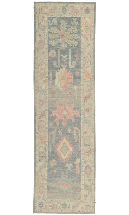 3 x 10 Modern Oushak Rug Runner 80871