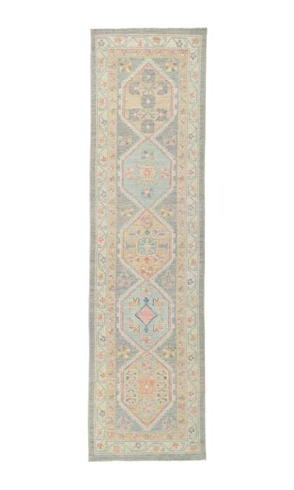 3 x 10 Colorful Oushak Runner 80833