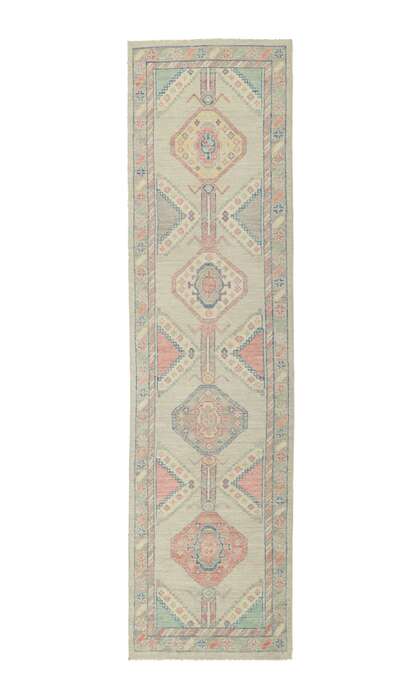 3 x 10 Colorful Oushak Runner 80831