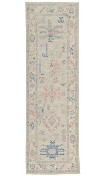 3 x 10 Colorful Oushak Runner 80861