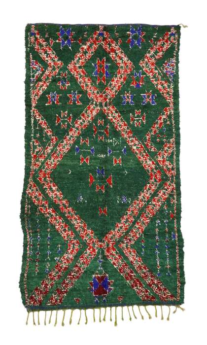 6 x 11 Vintage Green Beni MGuild Moroccan Rug 20322