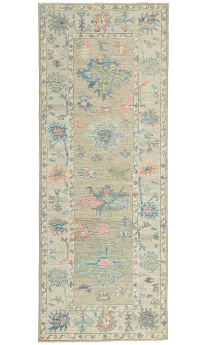 3 x 8 Colorful Oushak Runner 80856