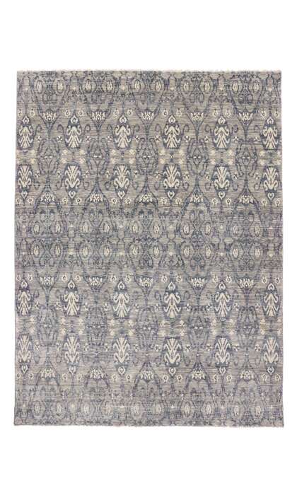 9 x 12 Transitional Gray Ikat Rug 30268