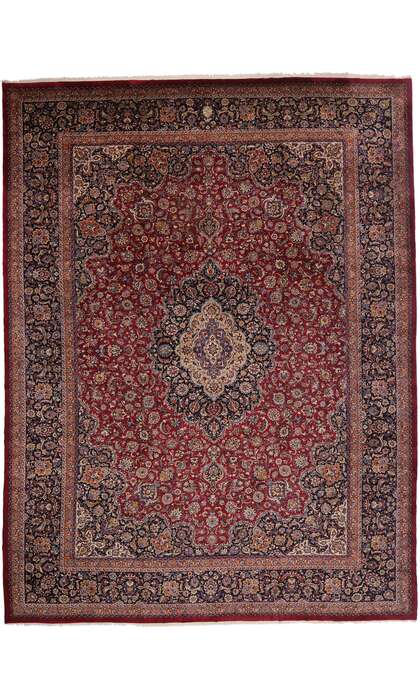 17 x 22 Oversized Vintage Persian Mashhad Rug 77405