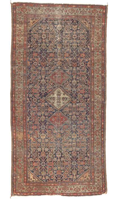 5 x 10 Antique-Worn Persian Farahan Rug 76732