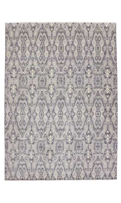 10 x 14 Transitional Gray Ikat Rug 30262