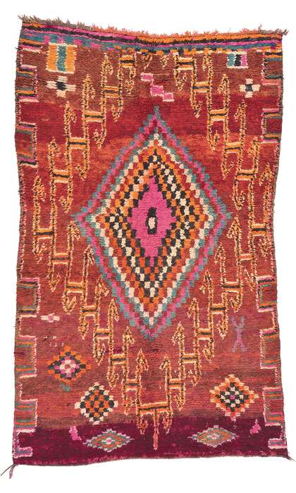 6 x 9 Vintage Boujad Moroccan Rug 74774